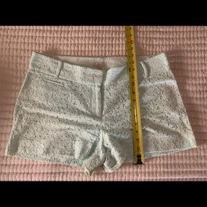 LOFT light blue lace pattern shorts.